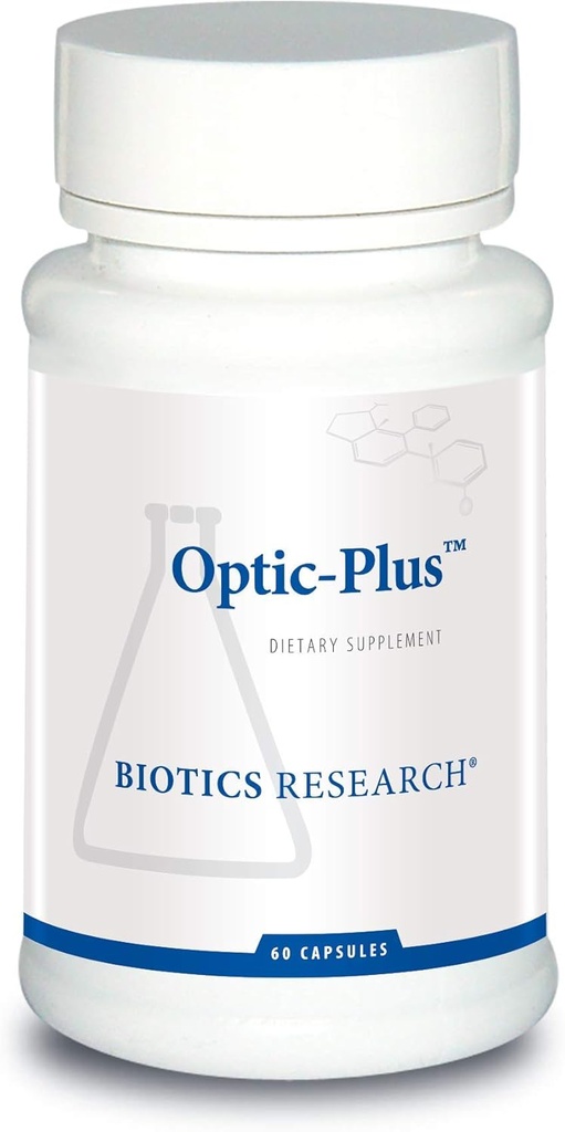 Biotics Research Optic Plus Eye Vitamin &amp; Mineral Support Supplement with Lutein and Zeaxanthin, Healthy Retinal Tissue and Vision 60 Capsules