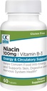 Quality Choice Niacin (B3 vitamīns) Enerģētika & Ciculatory Support 100 mg Papildinājums, 60 skaitļa pudeles