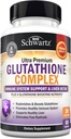 BioSchwartz Glutatione Supplement 500 mg - Maksa Detox kanssa Quercetin, C-vitamiini, Milk Thistle, Alpha Lipoic Acid - Immuno tuki pilleri - Tehostettu immuniteetin puolustus Health Formula - 60 kapselia
