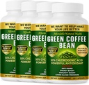 Extracció de cafè verd Bean, 100% pur cafè verd Bean Capsules, 50% Chlorogic Àcid, 10.000 paràmetres de força mg, 240 Capsules, 8 de mes, No-GMO i Guten Free, Hebal suplementari