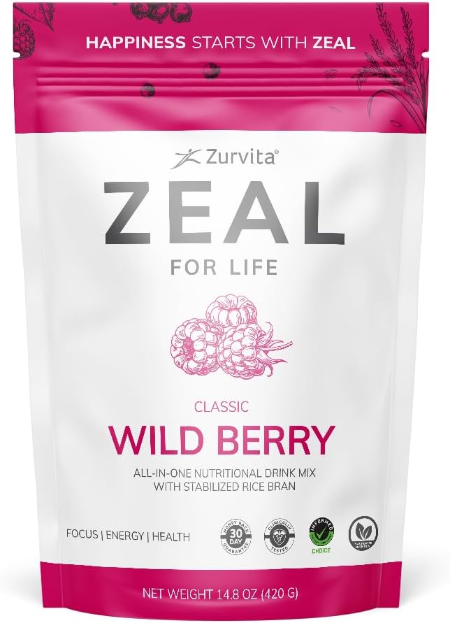 Zurvita - Zeal for Life 30Day - Bad Berry Wild (Classic) - Nutrial suplementari per Vitaly, Imunity, i Bénes - 420 Grams