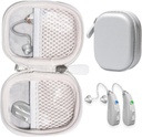 CaseSack Case za slušne aparate, združljive z EarCentic EasyCharge Recharge Aids tudi za Otofonix Elite/Encore, Banglijian, Britzgo, Moj Tone, LIGINN, Blaids, Lexie, Twick (Srebro)