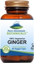 Pure Mountain Botanicals Ginger Capsules - Kosher Vegansk med 1000 mg organisk Ginger Root Supplement