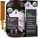 Fantastic Fungi Mushroom Extracts - Immunity Elixir עם טורקיה Tail Mushroom Extract, Maitake, Elderberries, Chaga & Astragalus - 5-in-1 אורגני תמיכה תוספת, 30 משרתים, 1 fl oz oz