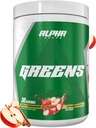 Alpha Supps - Alpha Greens Suppers QQ水果和蔬菜超级食品粉 QQ 超过40种基于自然植物的原料 QQ Prebiotic & Probiotic 消化支持 混合剂 - 30种服务(苹果肉桂)
