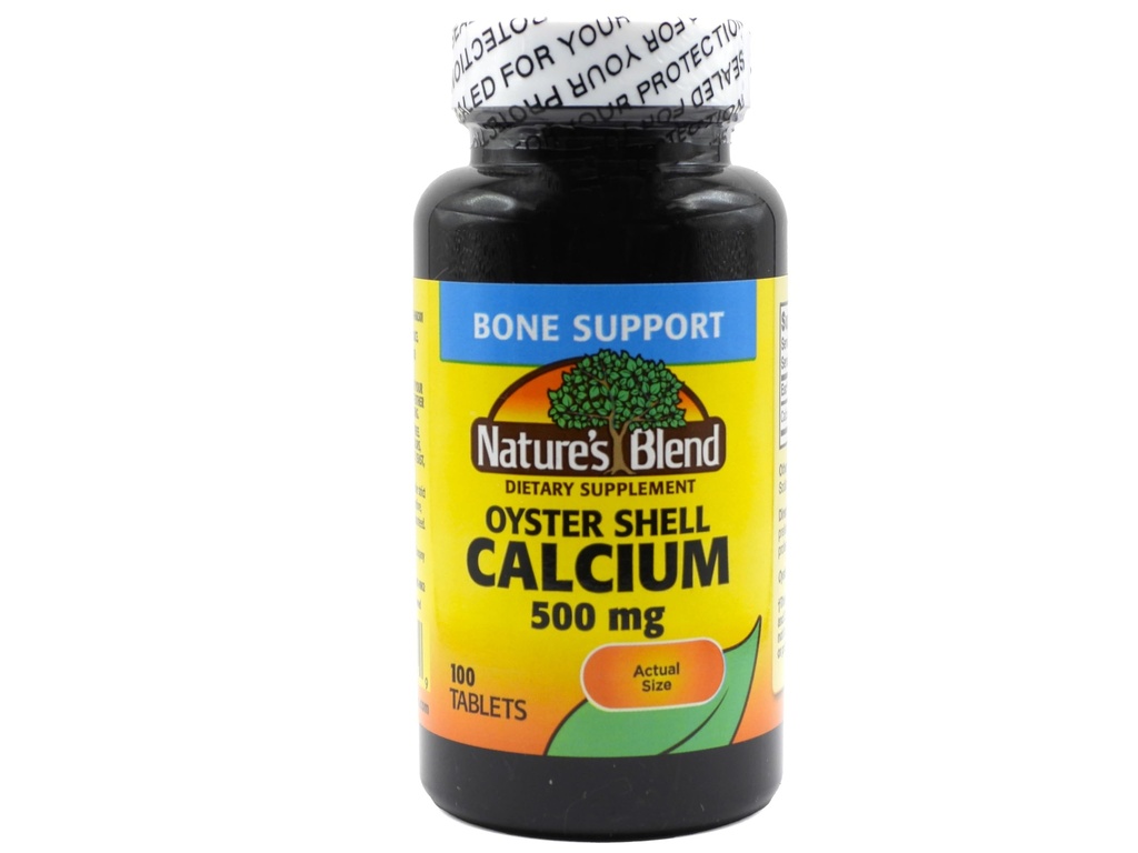 Nature's Blend Oyster Shell Calcium 500 mg 100 Tabs (1683)