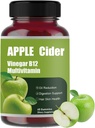 Apple Cider Gummy- Apple Cider Vinact B12 Multivitaminas, Natural Apple Cider Vinact Gummies - Vinagre de Sidra de Manzana Gomitas - Vegan & Gluten- 60 Gummies (1)