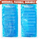 Perfect Remedy 2-Pack Gel Ice Packs for Injuries Reusable, Hot & Cold Pack that’s Durable, Soft & Flexible, Fast Relief & Recovery (Blue, Reg 2PK)