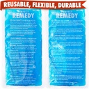 Perfect Remedy 2Pack Gel Ice Packs Injuries Reusable, Hot & Cold Pack Bu Daxili, Soft & Esnek, Fast Relief & Recovery (Blue, Reg 2PK)