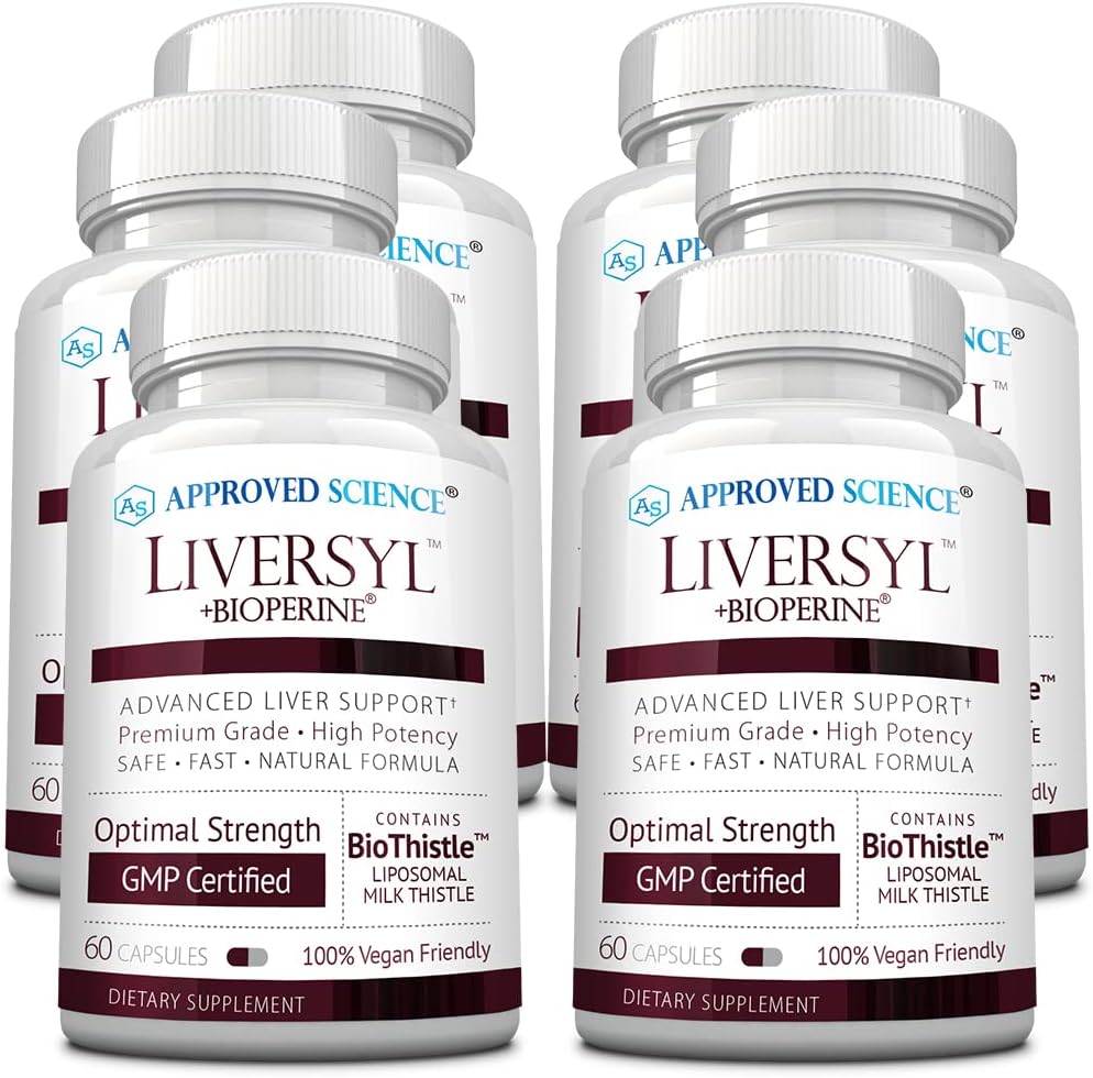 Liversyl Science - Milk Thistle, Artichoke Extract, and Bioperine - Vegan - 360 count - 6 Month Supply - Made in USA