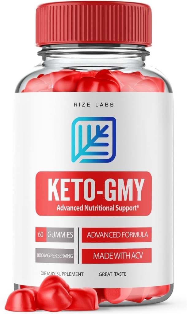 rize 实验室 - Keto-GMY Gummys for weight lost, 高级营养支持 Gummys, 帮助减少贝利脂肪, Vegan (60 Gummys)