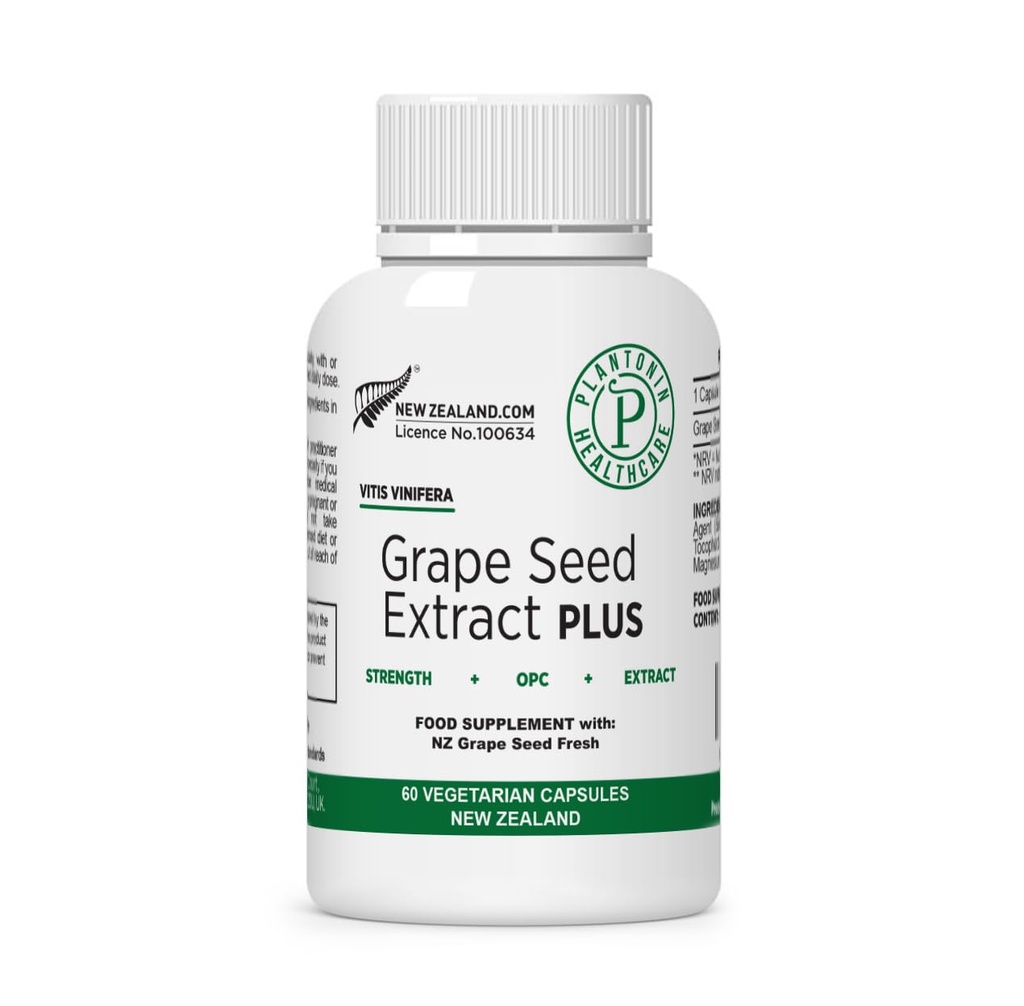 Grape Seed Extract Plus-Vitis Vinifera (60 Capsules)- Strength, 60 Vegan Capsules, Polyphenols (Proanthocyanidins), Potent, 2 Month Supply, Non-GMO and All-Natural