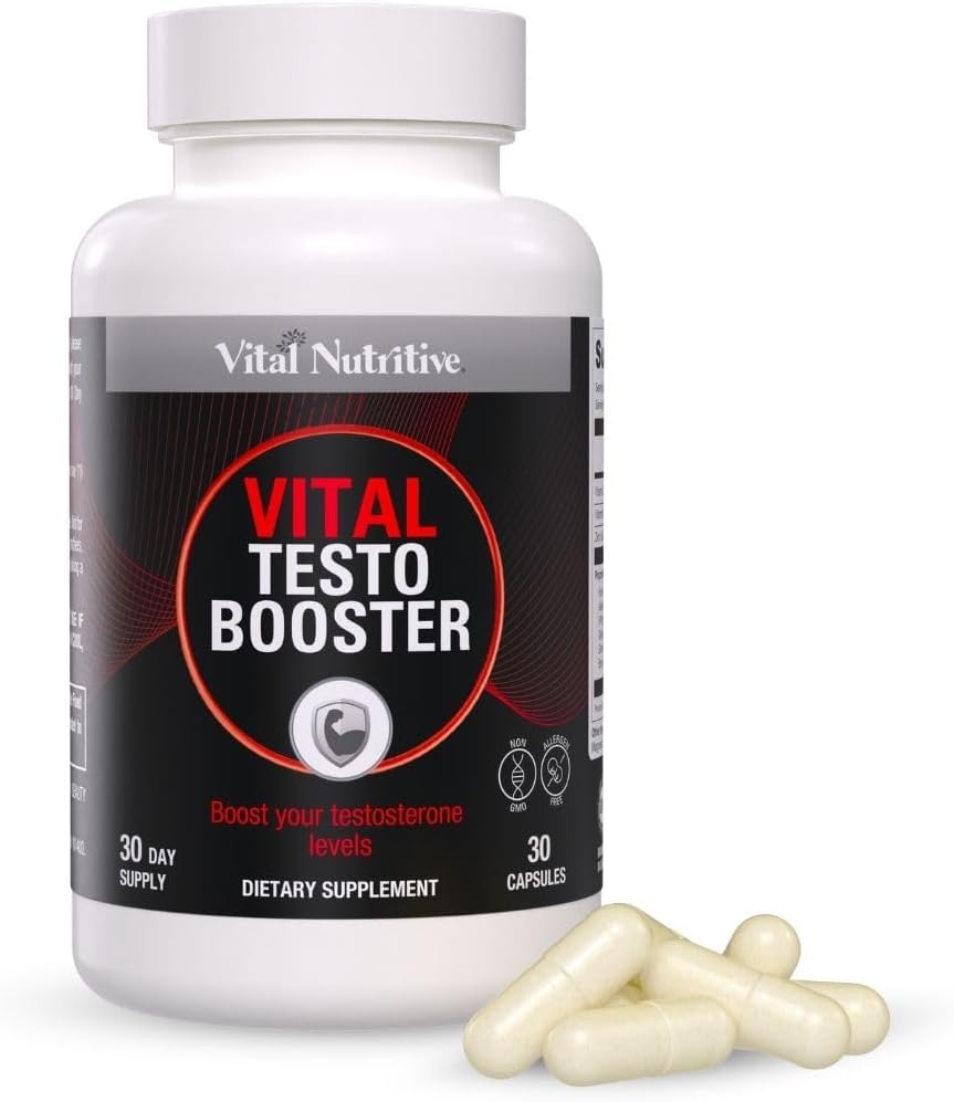 Vital Testo Booster - Natural Testosteron Supplement de suport pentru bărbaţi 