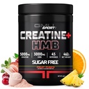 GMU SPORT Creatine HMB Powder – 45 Servings – 5g Creatine Monohydrate + 3g HMB + Piperine – Muscle Growth, Strength & Recovery – Fruit Punch