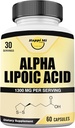 Alpha Lipoic Acid Capsules 1300mg Per Serving - 30 Servings Per Bottle - Antioxidant Support for Overall Health