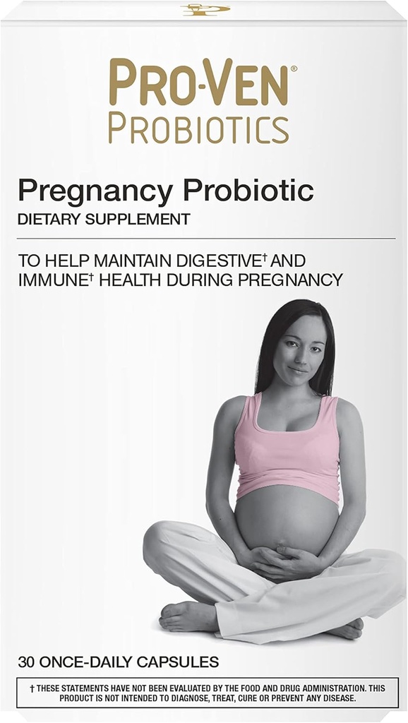 Prenatal Probiotika til kvinder med C-vitamin & Calciumstearat 124; Graviditet & Amning Support