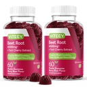Viteey Beet Root Gummies 4000mg [from 80mg of 50:1 Extract] with Tart Cherry - for Healthy Blood Pressure Support - Vegan, Gelatin Free, Gluten Free-Tasty Chewable Berry Beet Flavored Gummy-120 Count