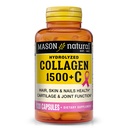 MASON NATURAL 1500mg Collagen with Vitamin C, Biotin, & Calcium, 40 Day Supply Capsules, Supplement for Hair, Skin, and Nails.