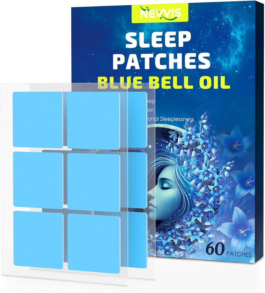 Sleep Patches, 60 Blue Bell Sleep Patches pour adultes Extra Strength, ingrédients naturels de la plante de sleep Patch, ami de la peau et de la dernière nuit