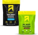 ascenso Whey + Plant Protein Powder - Unflavored 2 lb & Chocolate 18 Serventes