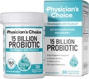 Doktorun CHOICE başlayanlar Probiyotiks 15 milyard CFU - 6 Diverse Strains & Organic Prebiyotiks, Ümumi Digestive Health və Supports Occasional Constipation, Diarrhea, Gas & Bloating