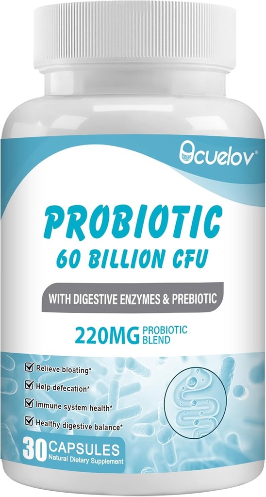 Protogens 60 พันล้าน CFU ด้วย 10 starins & 3 Organic Pretogens, Protogens Supplements for My Man รองรับ matabolis, Immuniity and Digestive Health, Non-GMO และ Gluten Free,30 Capsulation