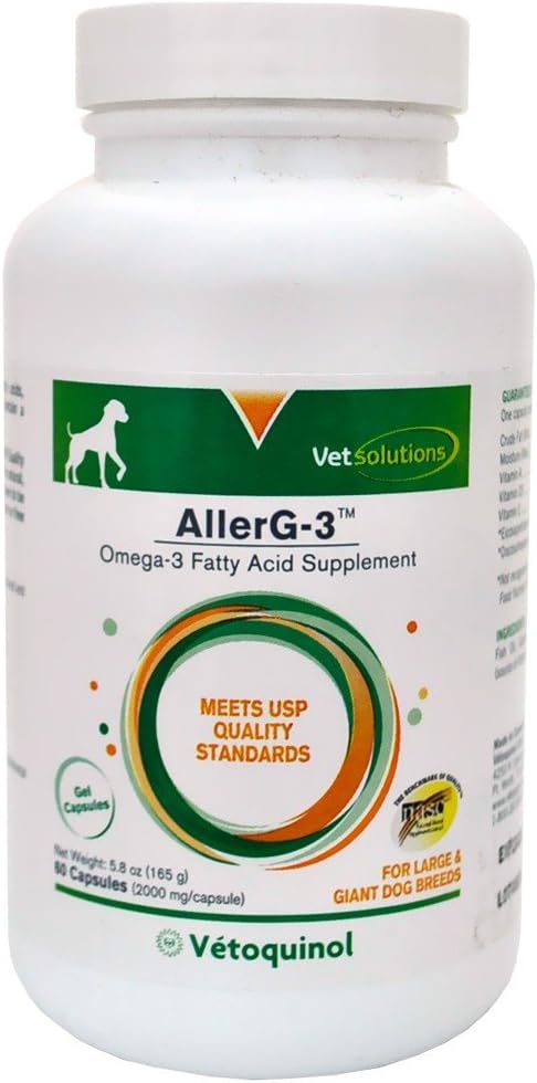Vetoquinol Care Triglyceride Omega Supplement for Large Giant Breeds (60 Capsules)