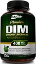 Suplemento DIM de NutriFlair 400mg con Bioperina, 120 Cápsulas - Diindolmetano - Apoio ao metabolismo de estróxenos e equilibrio hormonal, menopausa, PCOS, acne e coidado da pel para homes e mulleres - Compare a 300mg