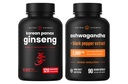 NutraChamps Korean Ginseng Capsules and Ashwagandha Capsules 2 Pack Bundle