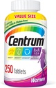 Centrum Multivitamin for Women, Multivitamin/ Multiminal Supplement with Iron, Vitamin D3, B 维生素和抗氧化维生素C和E, Tablet, Gluten Free, N-GMO Ingress - 250 counters