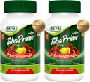 DEVA Tuba Prime Vegan Multivitamin Iron-Free High-Potency bitamina eta Mineral Dieta osagarria Antioxidatzaileak, Fruta eta Veg Blend, Super perretxikoak, Probiotikoak, Prebiotikoak, Haziak, Herbs 90 Tabs 2-Pack