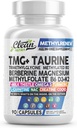 Clean Nutra TMG doplňky 1000mg Mléko 124; Methylovaný multivitamin pro ženy Men I124; Taurin B6 Vitaminy B12 D3 K2 Trimethylglycin Magnesium Methylfolát Mléko Thistle NAC COQ10 B Dodatek Komplexní kapsle