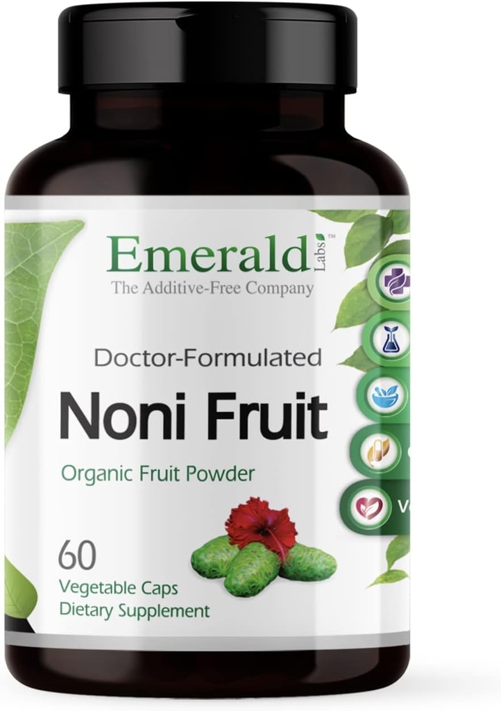 EMERALD LABS Noni Fruit - Digestive, Antioxidant ' Immune Support supplement - Offers Dietary Fiber for Gut Health - 60 Vegetable Capsules (30-Day Supply)