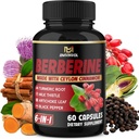 Berberine s Ceylon Cimetom, Kurkuma, Milk Thistle, Artichoke, Black Pepper - 60 Count - Pack po 1