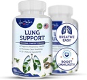 Suport pentru plămâni Suplimente dietetice Suport pentru respirație plante 10 Ingrediente active Original Formula pentru Lung Health Lung Cleanse Formula Supliment pentru Bronhial System 60 Capsule Non OMG