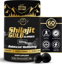 Pure Himalayan Shilajit Gummies – 75+ Fulvic Acid, Yüksək Potency Gold Grade – Enerji, Vitality & Immune Support, Travel - Dostu, Tamarind Flavor – 60 Gummies