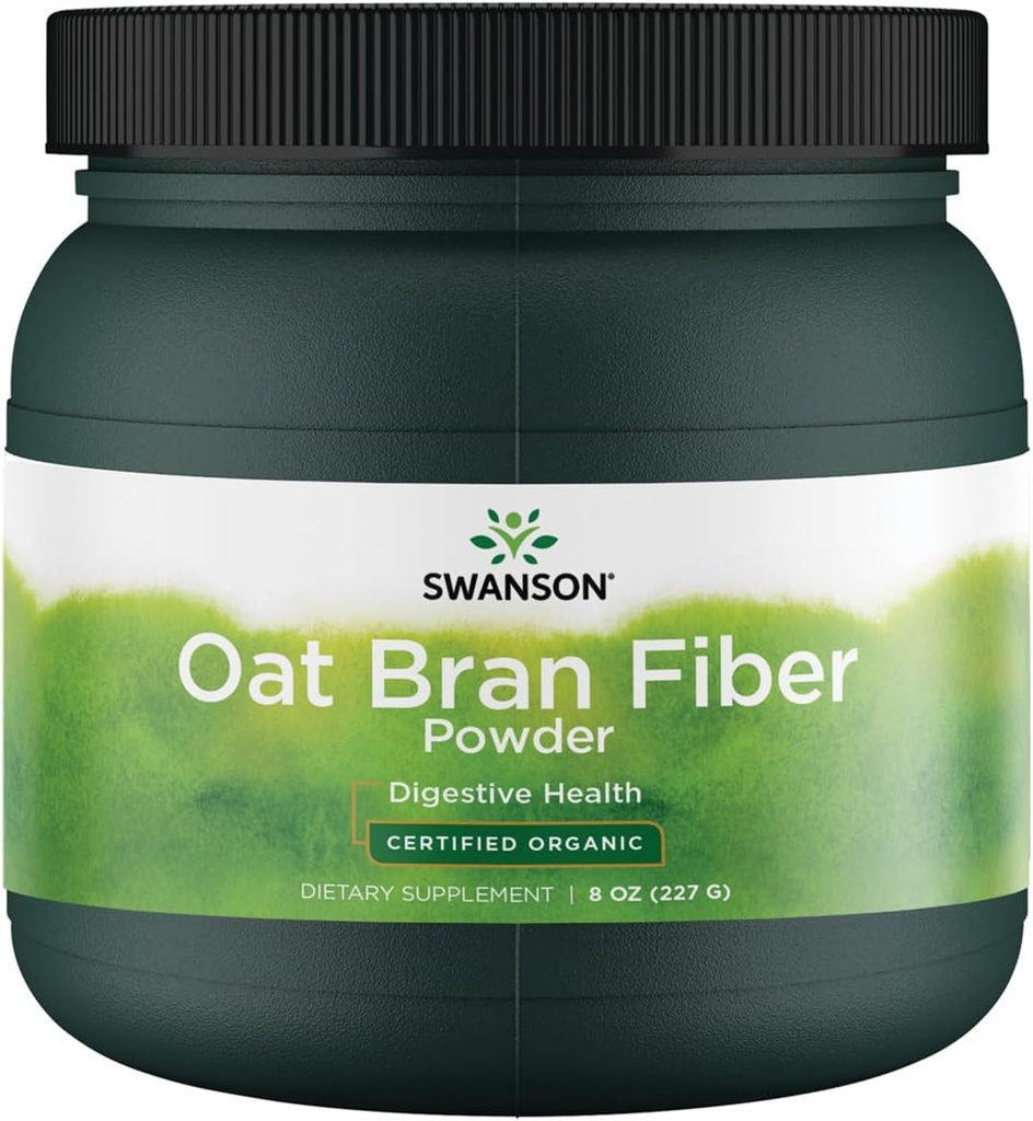 Swanson Sertifikalı Organic Oat Bran Fiber 8 Ounce (227 g) Pwdr