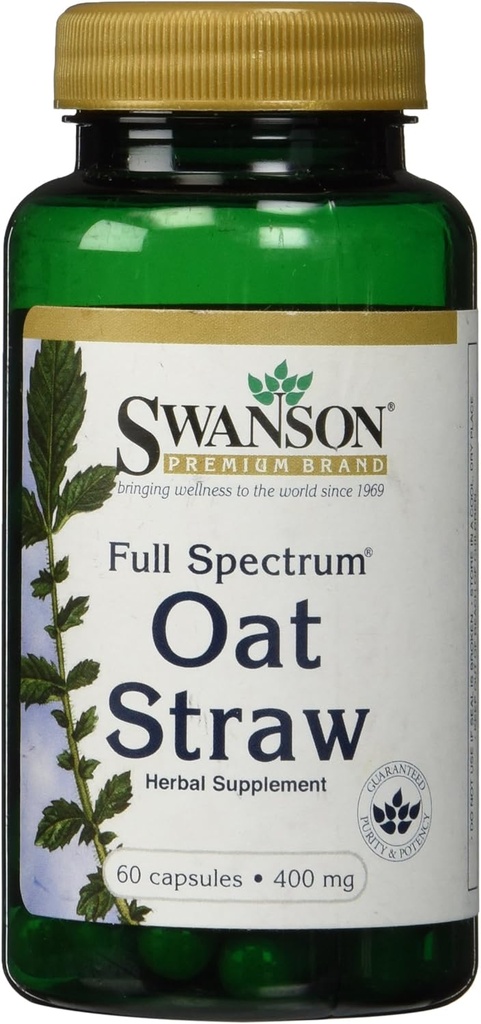 Swanson Espectre complet Oat Straw 400 Milligrams 60 Capules