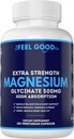 Magnio glicinatas 500mg Pure Night Sleep, 120 kapsulių, High Absorption - Non-GMO, Gluten Free, Vegan, Organic - Additional for Sleep, Heart Health Nerves, Bones, Muscles - Massive 4 Month Supply