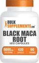 BulkSupplements.com Musta Maca juurikapselit - musta Maca täydentää, musta Maca juuri 5000mg, musta Maca kapselit - Gluteeniton, 7 kapselia per tarjoilu 420 Veg kapselia (paketti 1)