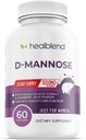 D-Mannose 1000mg Capsules dengan Cranberry Juice Powder, Hibiscus, dan Dandelion Extracts - 30 Day Supply for Urinary Tract Health