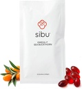 sibu Sea Buckthorn Omega-7 Softgels (30-Dia Refil Sachet) – Suplemento para a pele saudável, cabelo, unhas e secura
