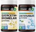 BIO KRAUTER Quercetin with Bromelain 60 Gummies &quot; L-Methylfolate 60 Gummies