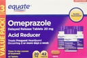 Equate Omeprazole 20 Milligramma, happoreduktori, viivästynyt vapautuminen, 42 tablettia