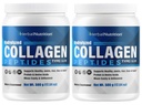 Ultra Pure Collagen Peptides Powder Hydrolyzed Grass Fed 2 Containers | Collagen peptides formulated to support healthy skin, hair, nails, joints, and connective tissue, Ultra Pure No Grass!