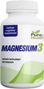 Pur i salut Magnesium3 300mmg de Magnesi Glici, Matlate, & Citera per Muscles, Nerves, Stres, & Energia