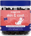 PupGrade Hud & Coat Myk Chew Supplement for hunder – støtter sunn hud, coat og immunfunksjon - rik på naturlig fiskeolje, omega fettsyrer og vitaminer – 60 myk Chews