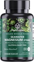 PlantFusion Vegan Magnesic Complex 375mg from Sea Water, Bioavailable Marine Magazine with Fermented Organic Whole Food Brend, Non-GMO, Muscle & Relaxation Support, 120 Cape