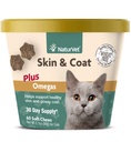 NaturVet – Skin & Coat Plus Omegas for Cats – 60 Soft Chews | Supports Healthy Skin & Glossy Coat | Enhanced with Omega-3, Omega-6 & Biotin | 30 Day Supply