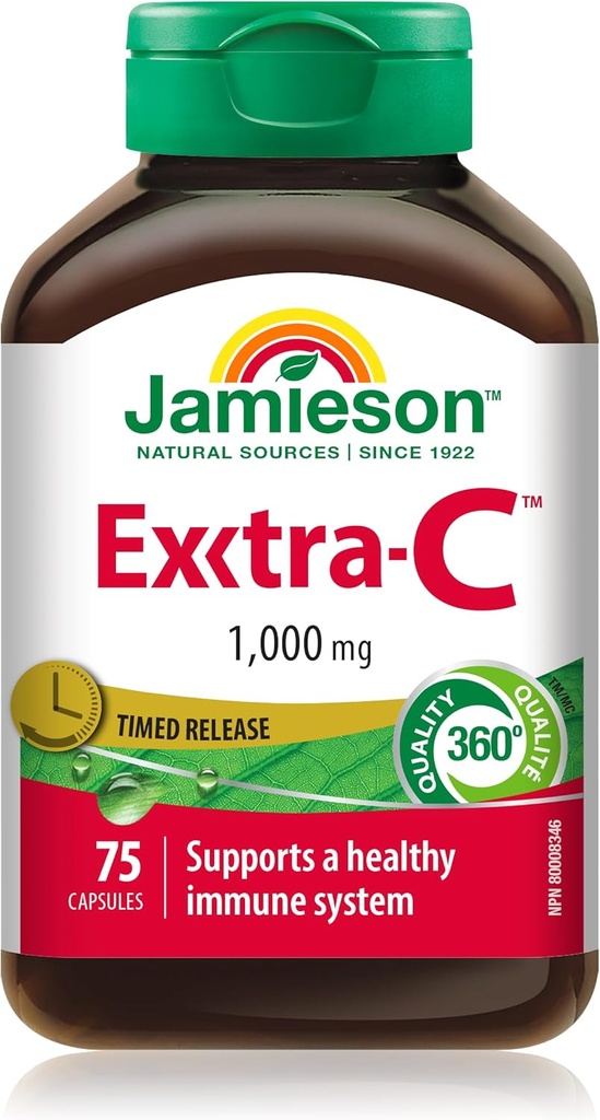 Jamieson Extra-C 1000mg 75 비타민 C 캡슐